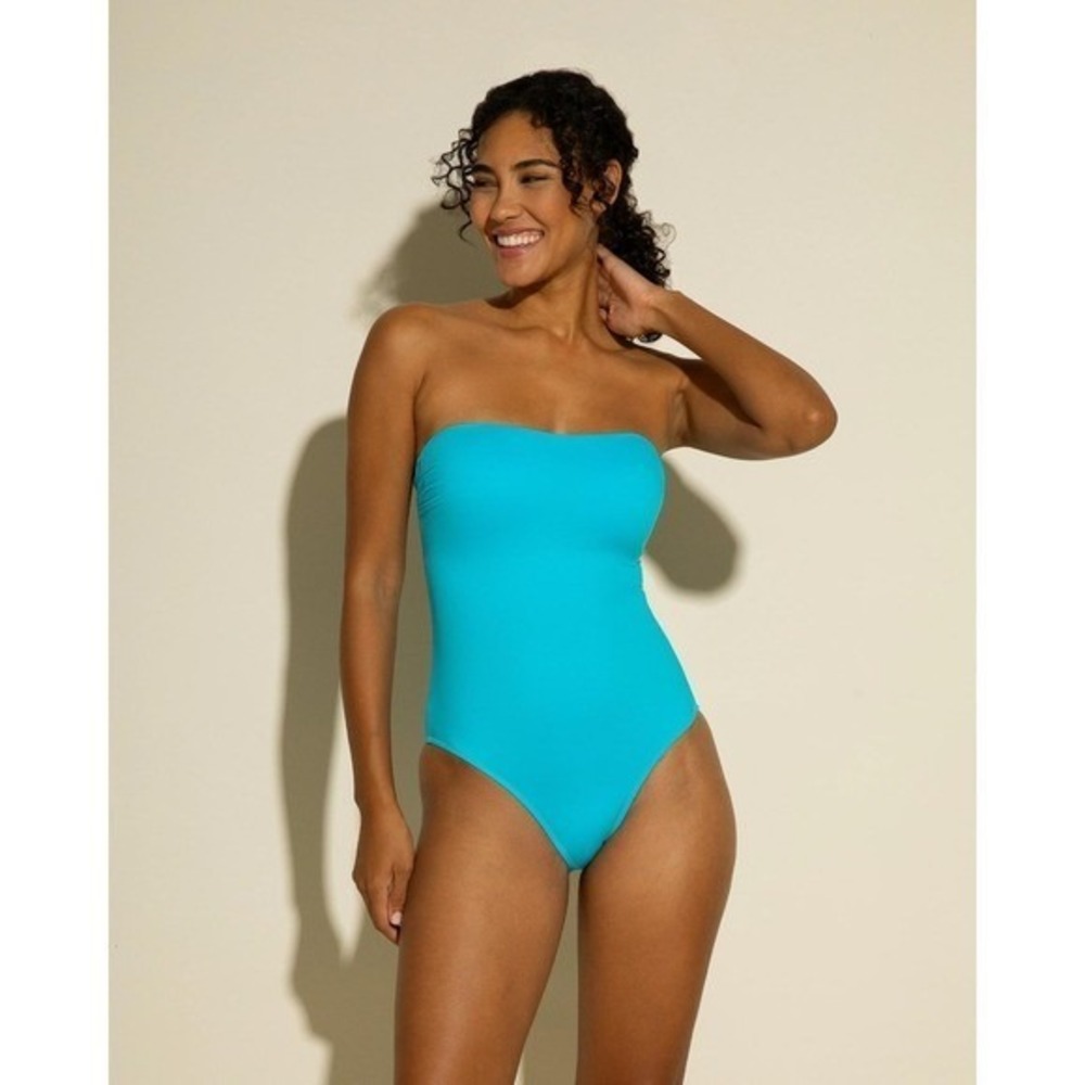 CosaBella Vita Marina Shaping Bandeau‎ Swimsuit  Strapless One Piece Turquoise S